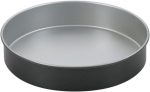 9-Inch Round Cake Pan, Chef's Classic Nonstick Bakeware, Silver, AMB-9RCK