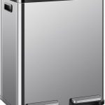 Kitchen Trash Can, 2×8-Gallon Garbage Can with Lid, Stainless Steel Trash Bin with 2 Removable Inner Buckets, Soft-Close Foot Pedal, Fingerprint-Resistant for Kitchen Home Office