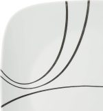 Square Simple Lines Dinner Plate Set, 6 Pack - Image 2