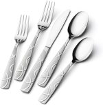 20PCS Silverware Set Service for 4,Premium Stainless Steel Cutlery Set, Mirror Polished Flatware Sets,Modern Kitchen Eating Utensils Set Include Spoons Forks Knives