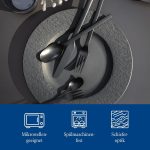 Dinner Plate, 10.5 in, Premium Porcelain, Black - Image 2