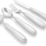 Weighted 7 oz Eating Utensils by , 4pc Stainless Steel Knife Fork Spoon Set for Tremors