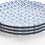 Melamine Dinner Plates - Set of 4 |  Collection | Durable Stoneware-like Quality, Dishwasher Safe, Perfect for Indoor and Outdoor Use