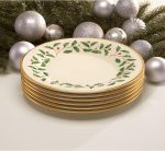 Holiday Dinner Plate, Christmas Dinnerware - Image 2